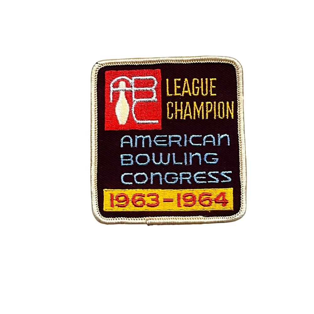 Vintage American Bowling Congress League Champion Patch 1963 1964 Sew‎ On 3.5”